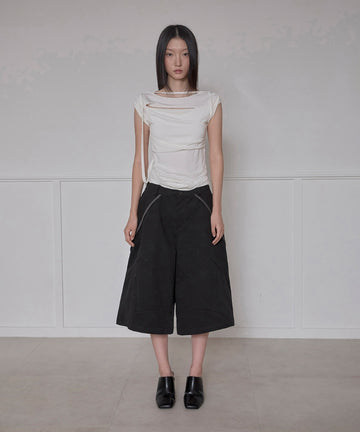 Asymmetrical Bermuda Shorts